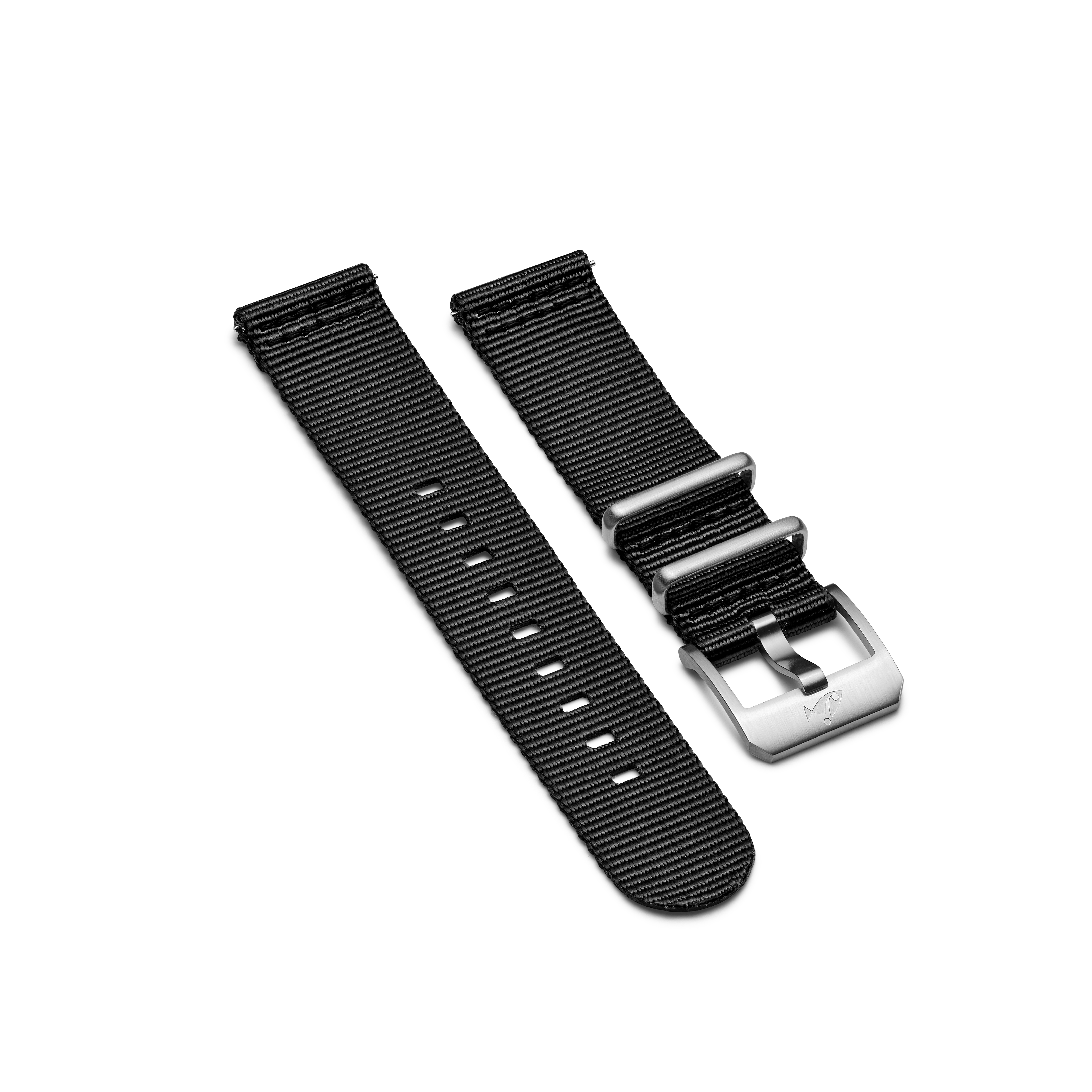 NATO strap with folding buckle, Black
