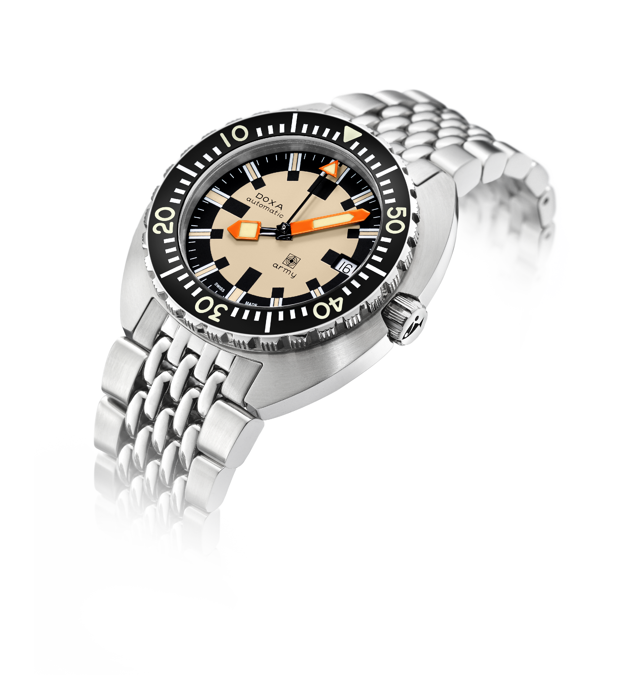 DOXA Army, stainless steel bezel
