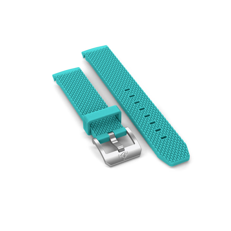 Rubber strap with buckle, Turquoise